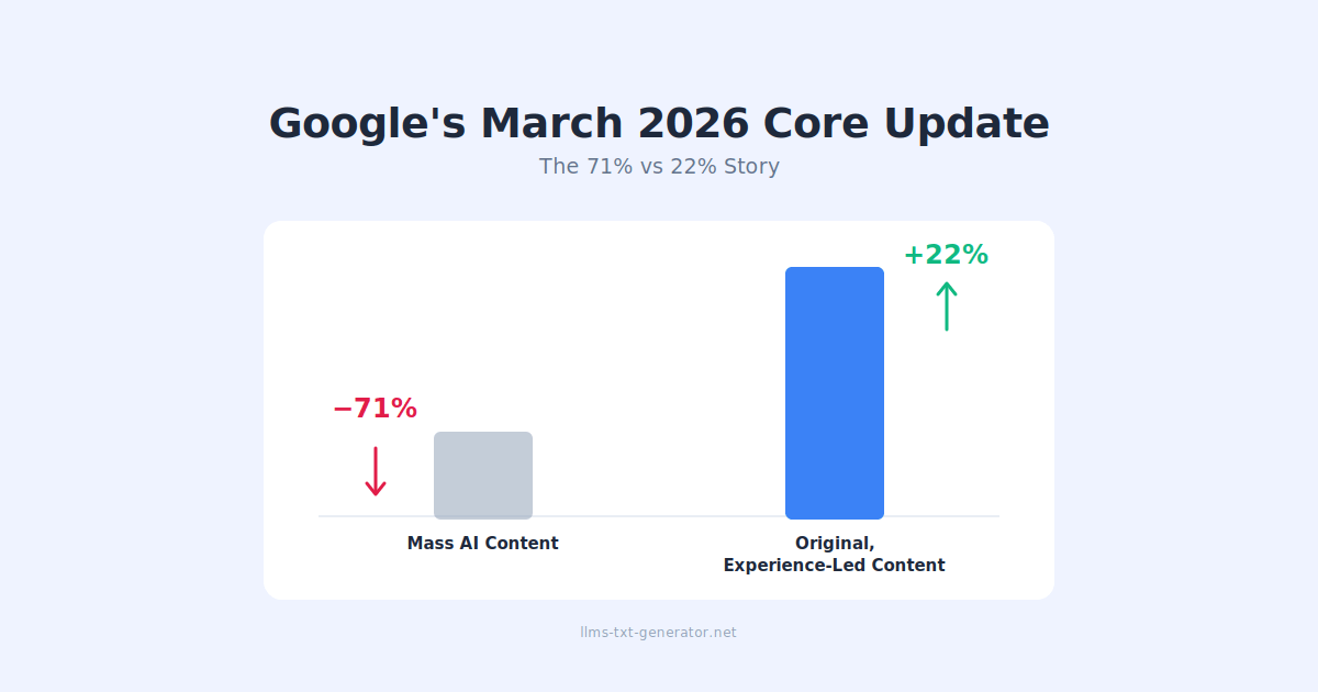 Google's March 2026 Core Update: Why AI Content Lost 71% of Its Traffic (And How to Recover)